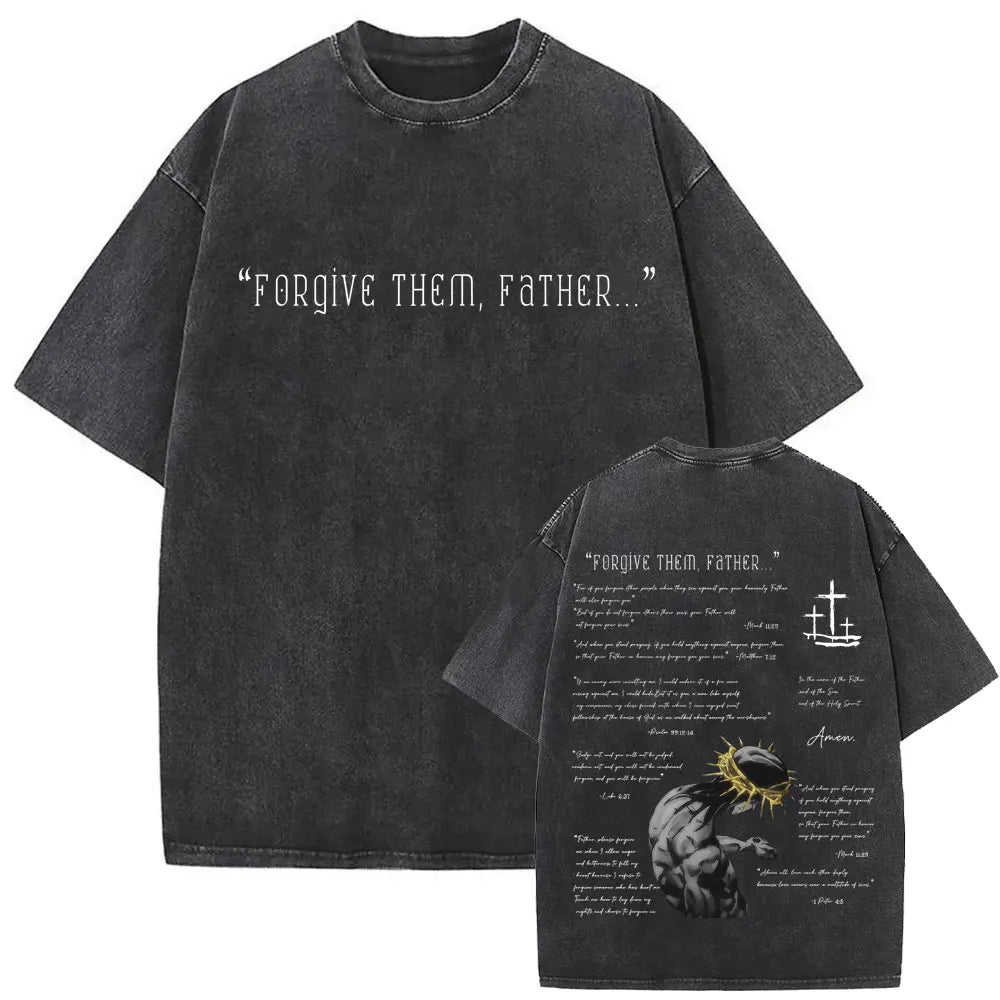 Oversized Graphic Jesus Vintage Washed T-shirt