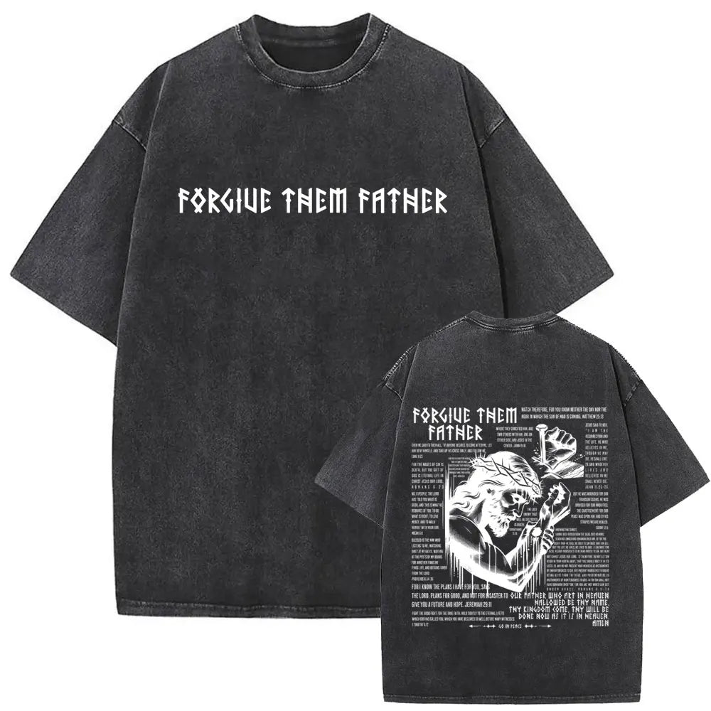 Oversized Graphic Jesus Vintage Washed T-shirt