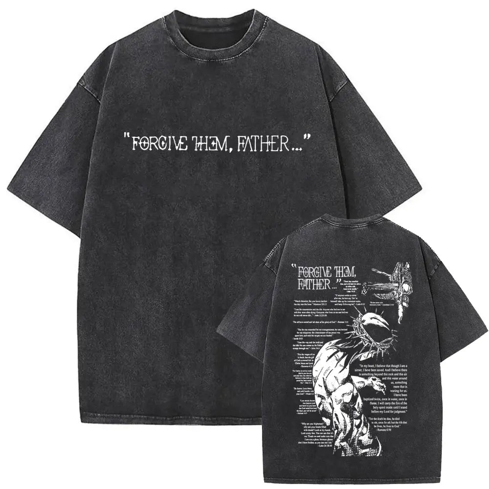 Oversized Graphic Jesus Vintage Washed T-shirt