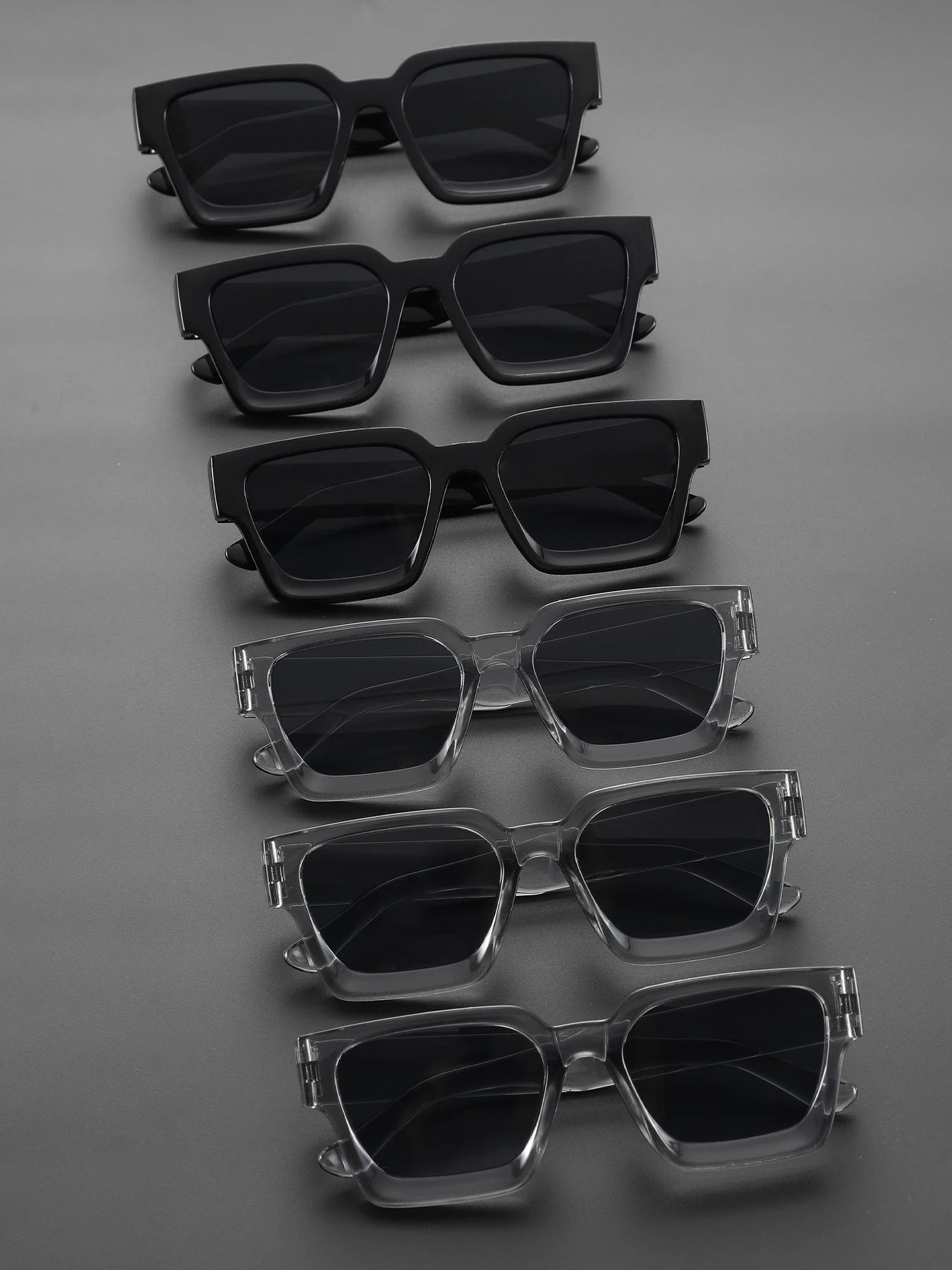 Unisex Y2K Square Plastic Frame Sunglasses