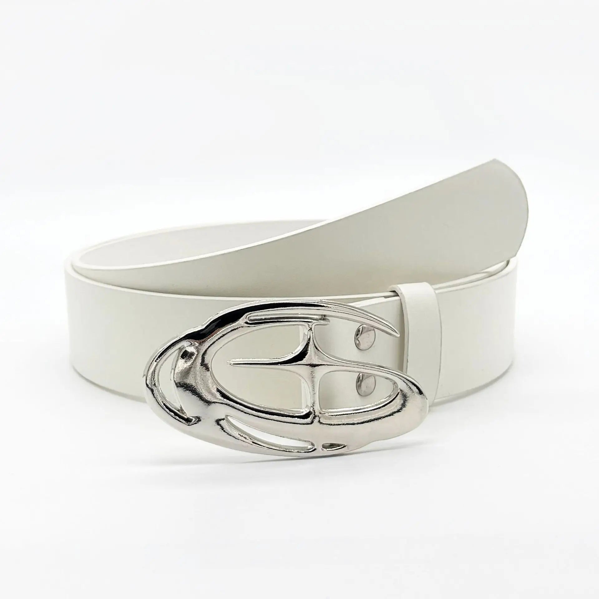 Y2K Waist Belt Delicate Hollow Carving and Stylish Buckle