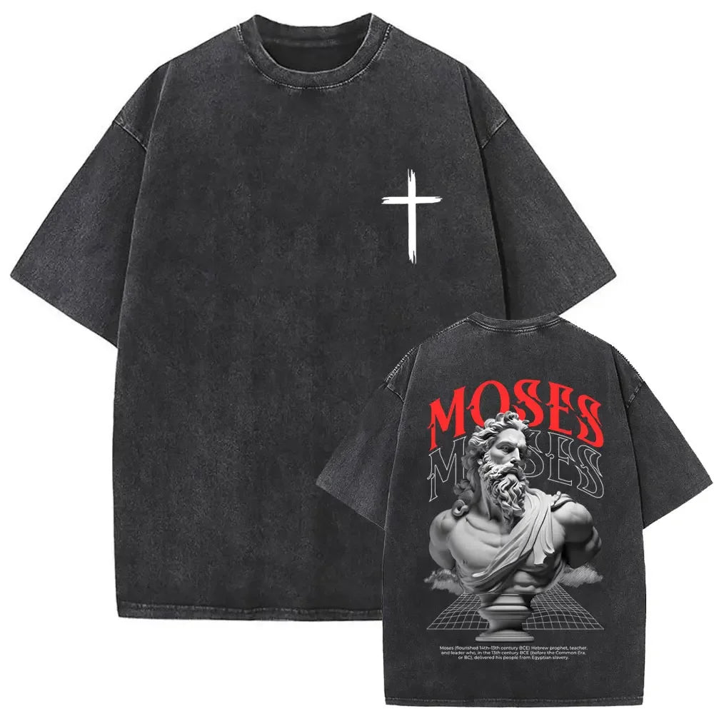 Oversized Graphic Jesus Vintage Washed T-shirt
