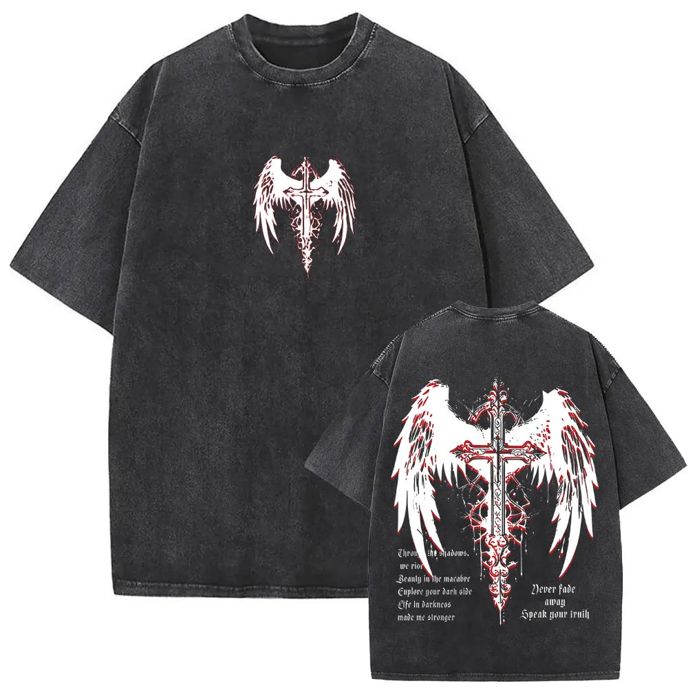 Oversized Graphic Jesus Vintage Washed T-shirt