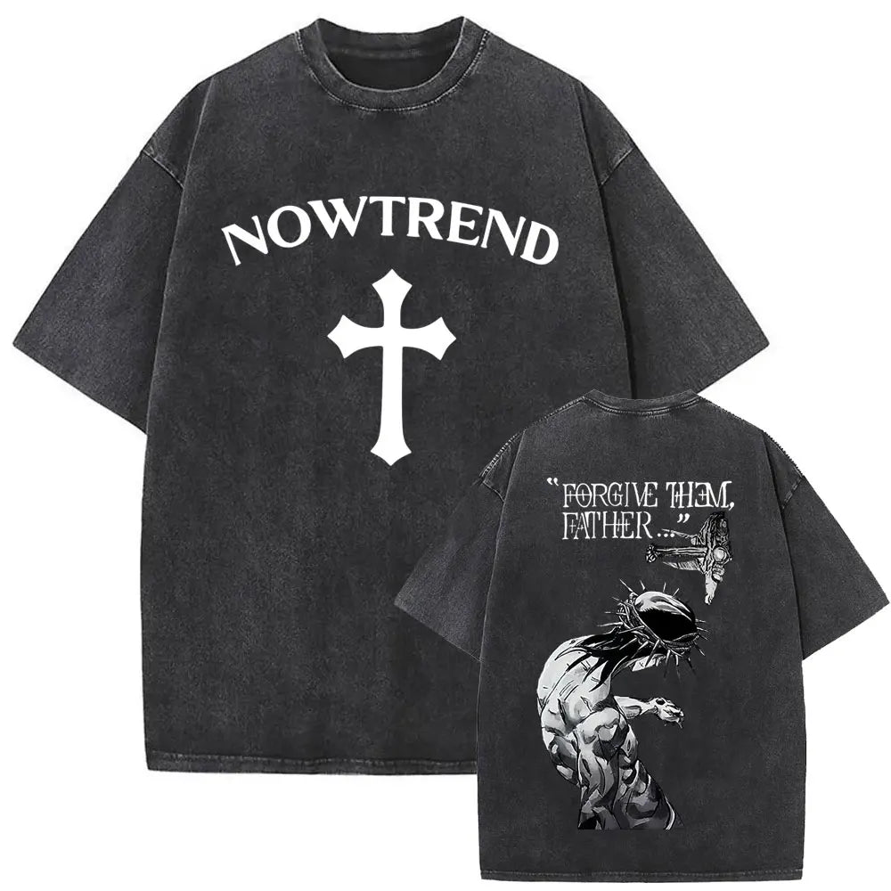 Oversized Graphic Jesus Vintage Washed T-shirt
